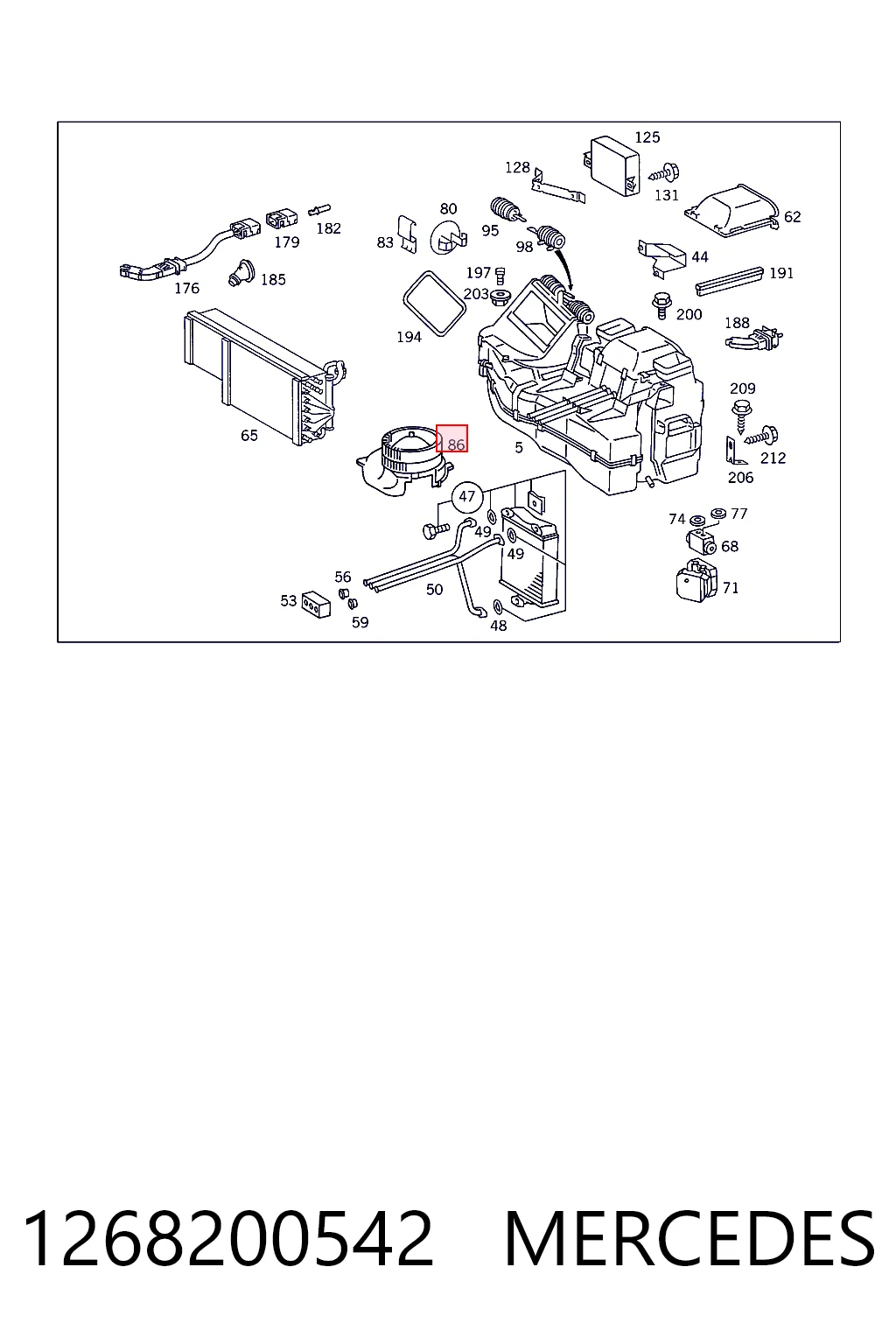 Ventilador de habitáculo para Mercedes S  W126