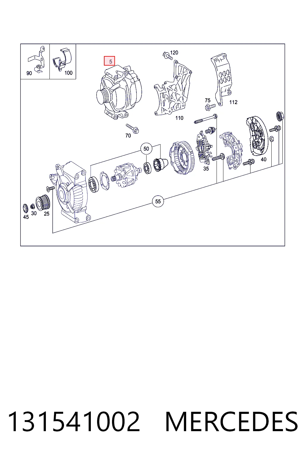 131541002 Mercedes Alternador de coche