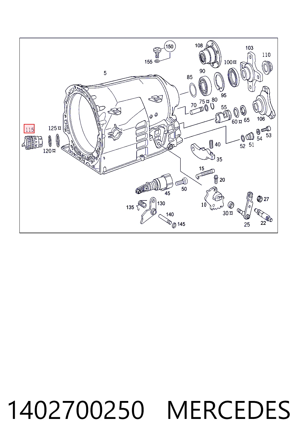 1402700250 Mercedes Conector de transmisión automática