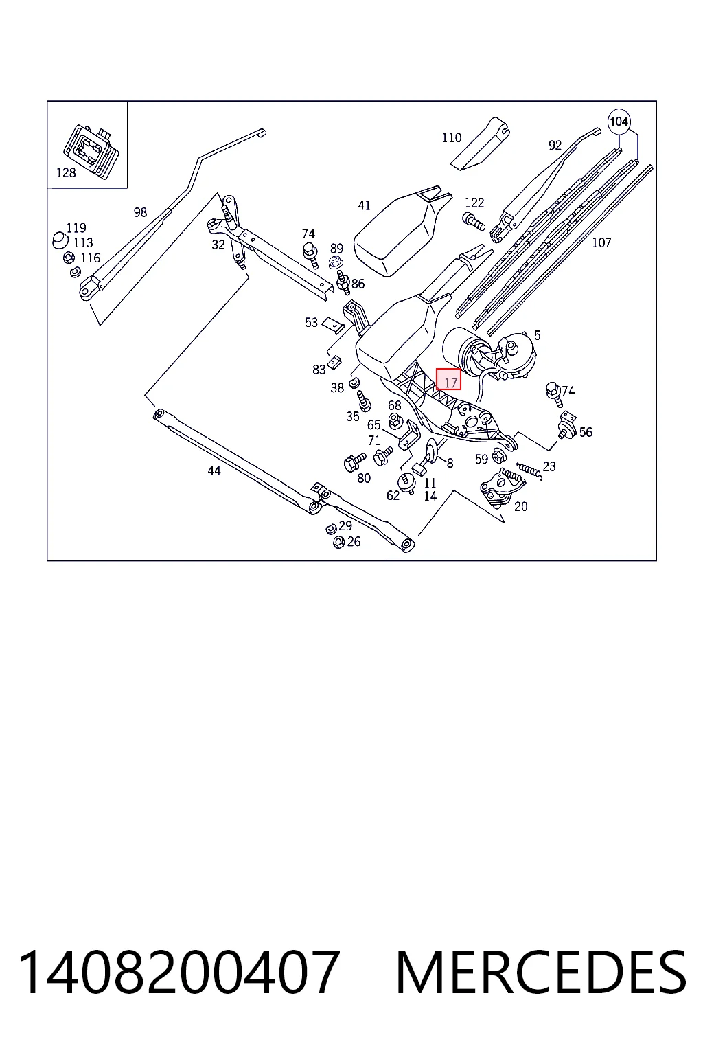Varillaje de limpiaparabrisas para Mercedes S  W140