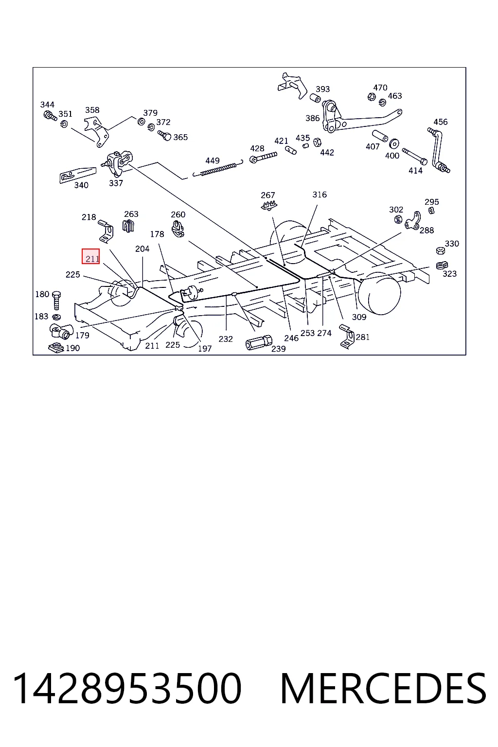 Latiguillo de freno delantero 1428953500 MERCEDES