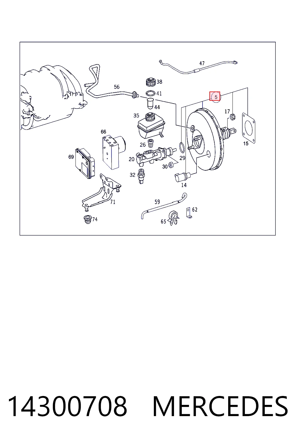 Servofreno 14300708 MERCEDES