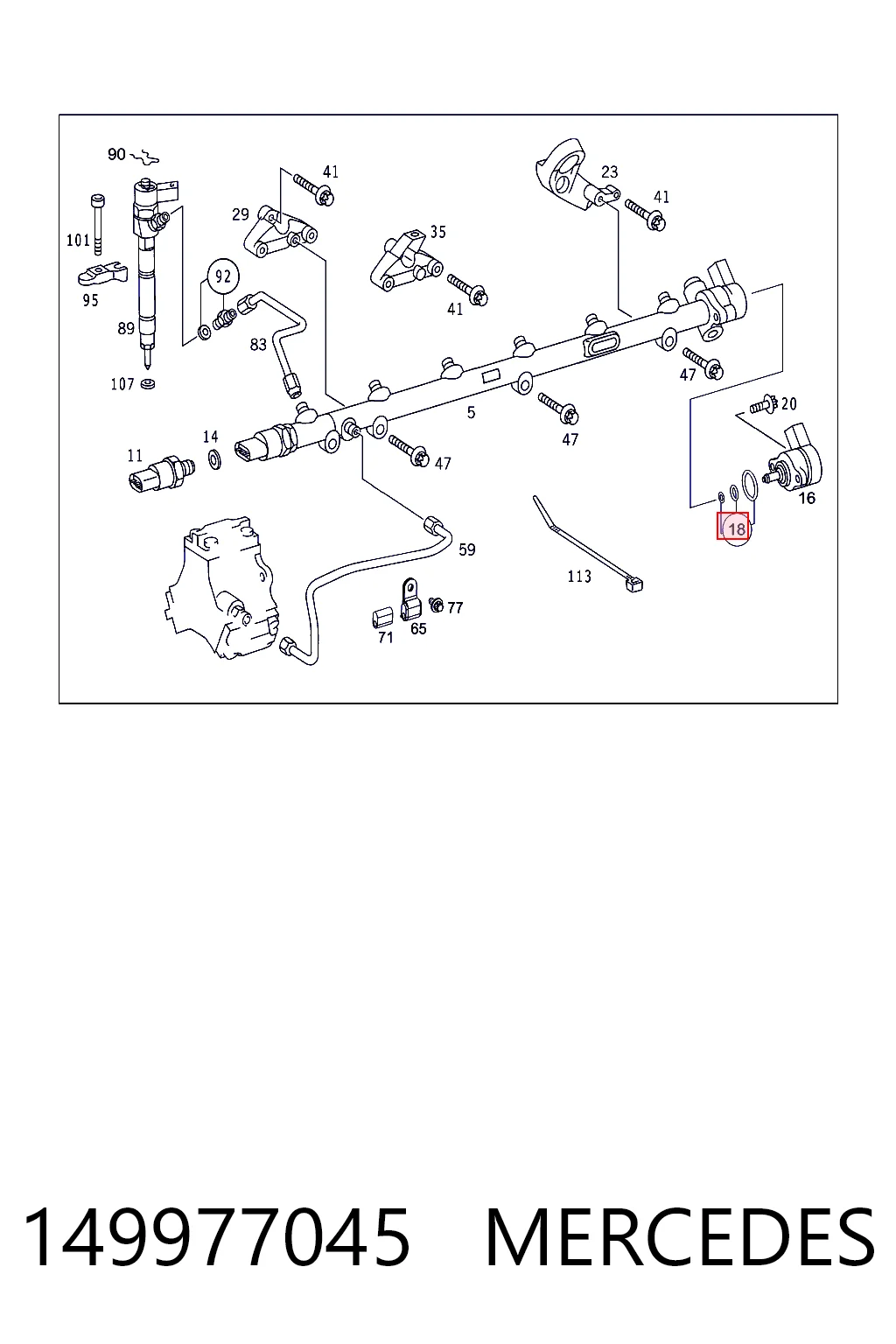 Kit de reparación del regulador de presión de combustible A0149977045 Bosch