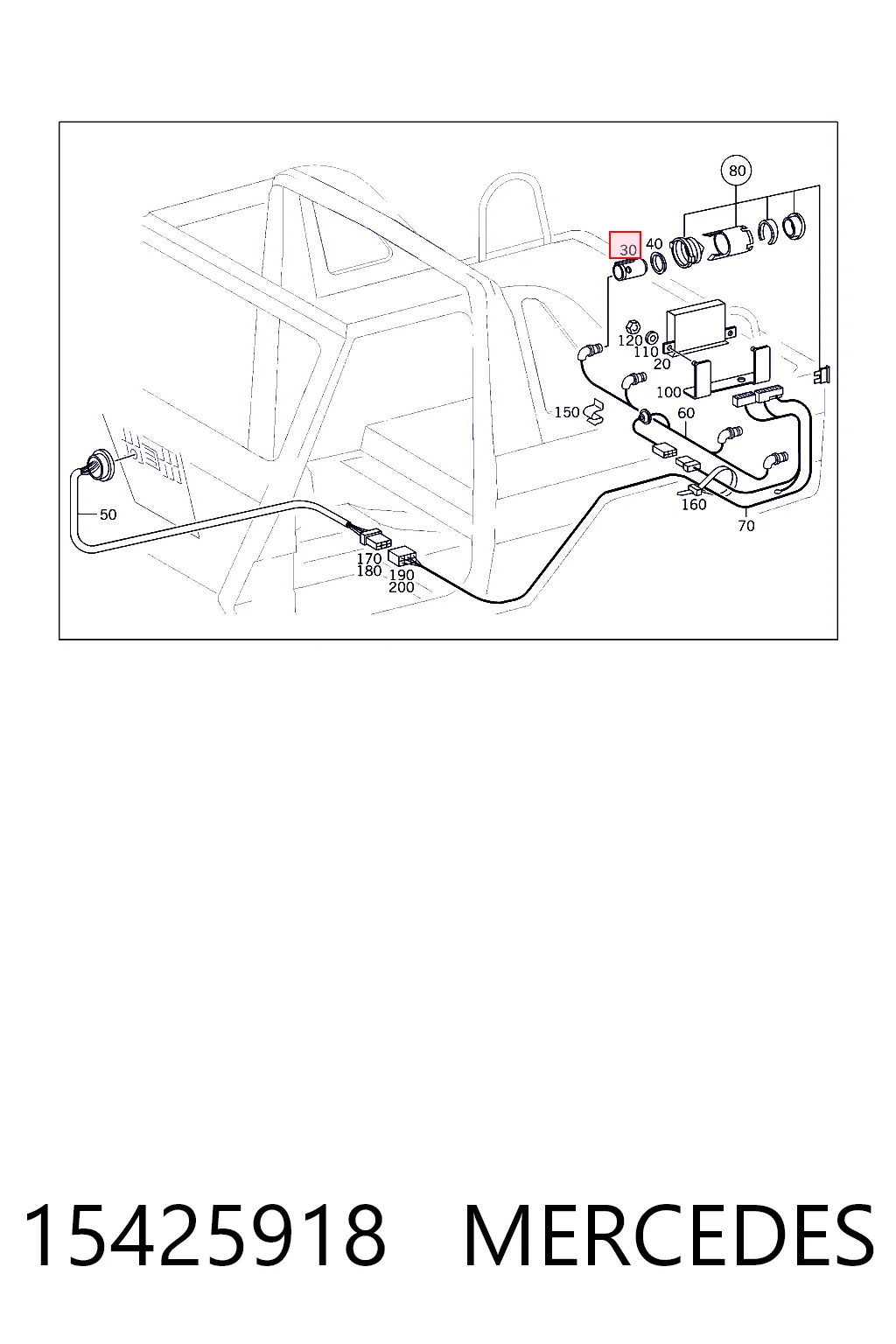 15425918 Mercedes Sensor de estacionamiento delantero