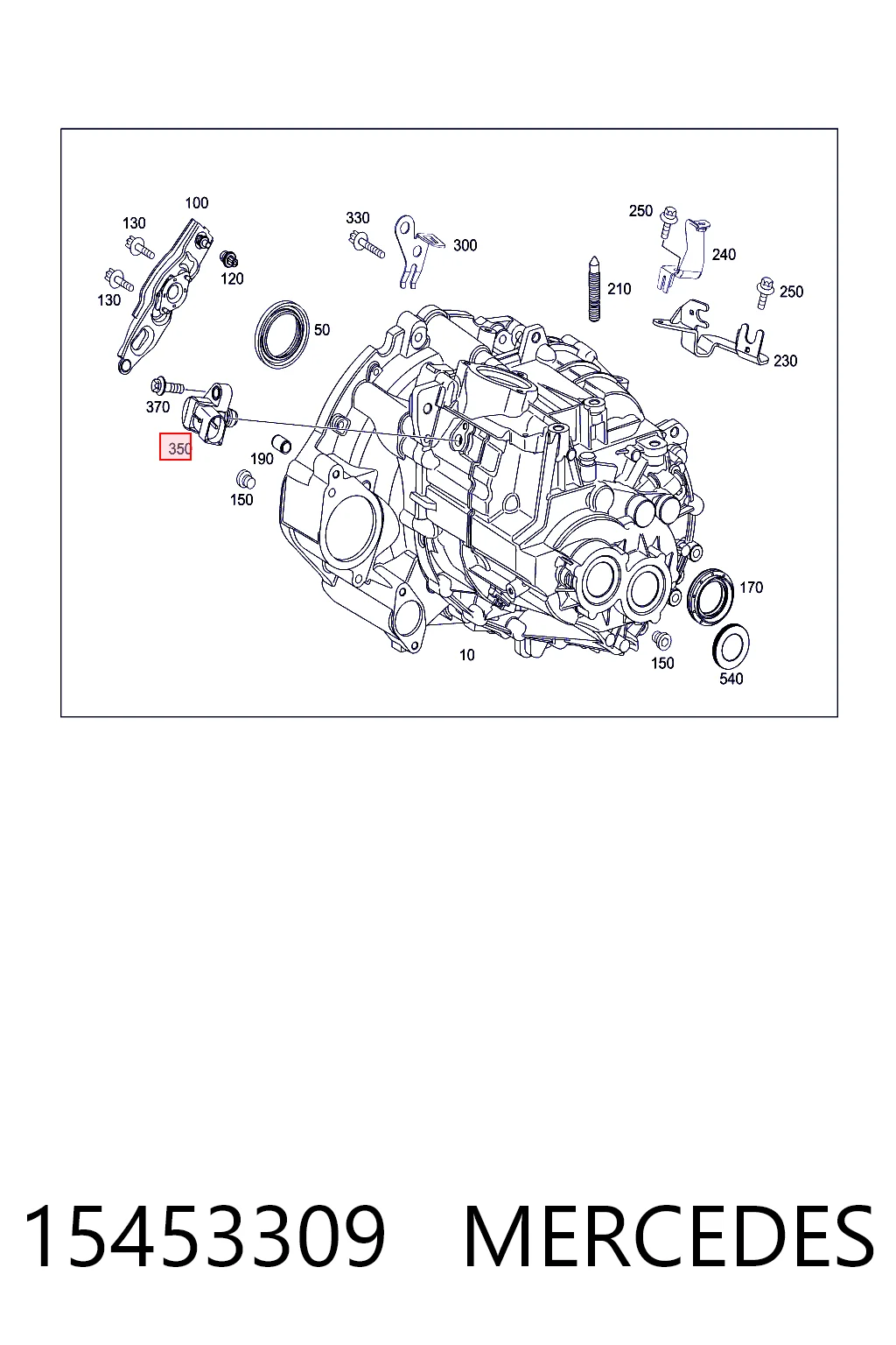 15453309 Mercedes Interruptor de marcha atras