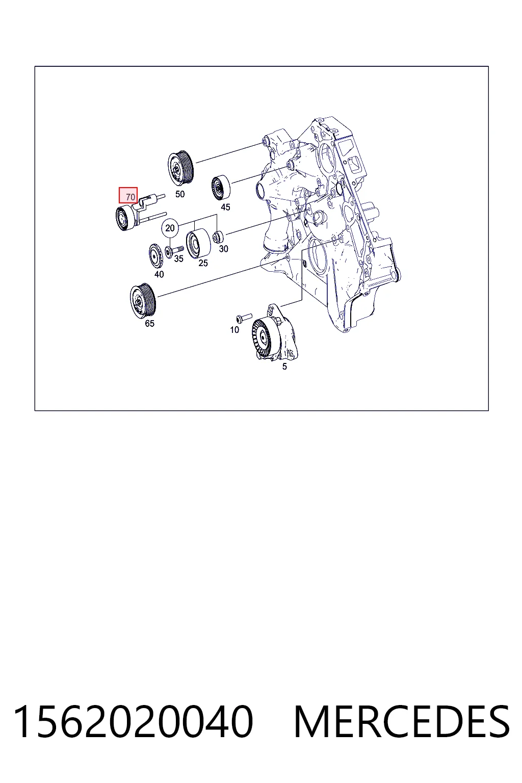 1562020040 Mercedes Tensor de correa de alternador