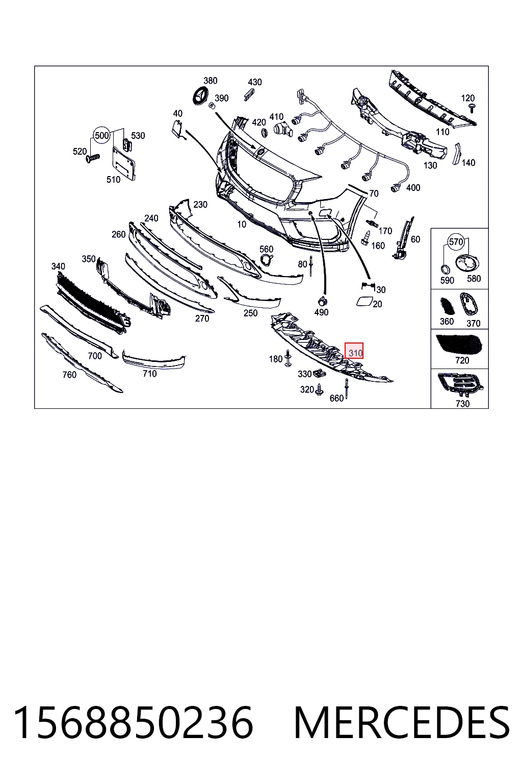 1568850236 Mercedes Protector paragolpes
