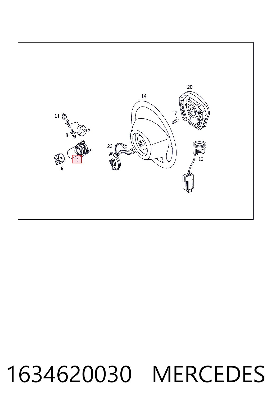 Interruptor de encendido para Mercedes ML/GLE  W163