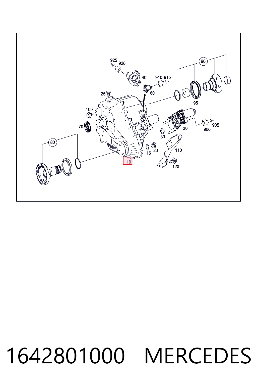 1642801000 Mercedes Caja de transferencia