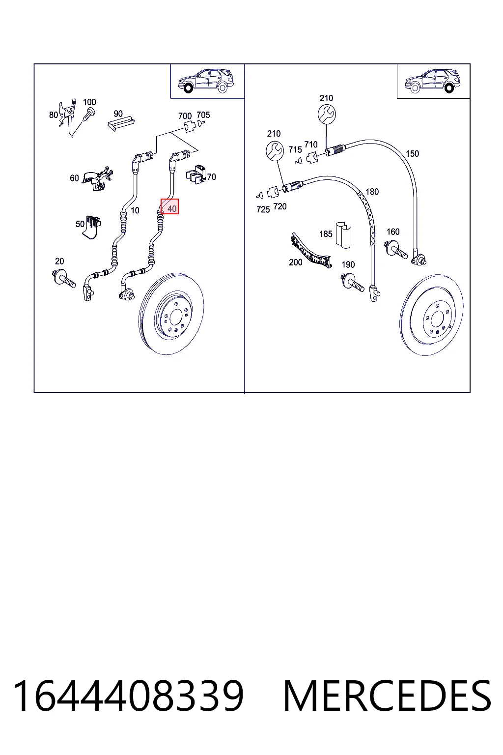 1644408339 Mercedes Sensor de rueda abs