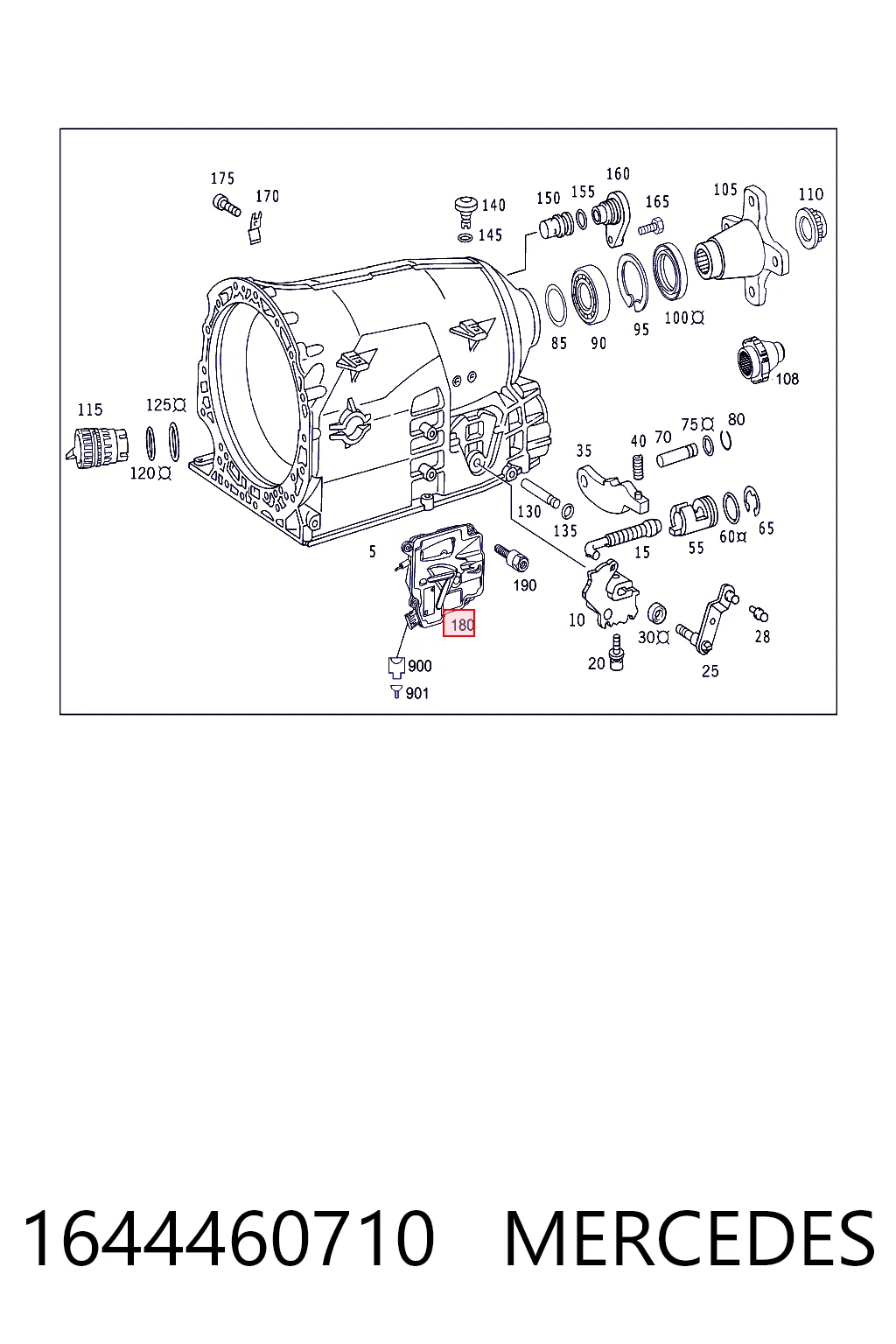 1644460710 Mercedes Módulo de control electrónico de la transmisión automática
