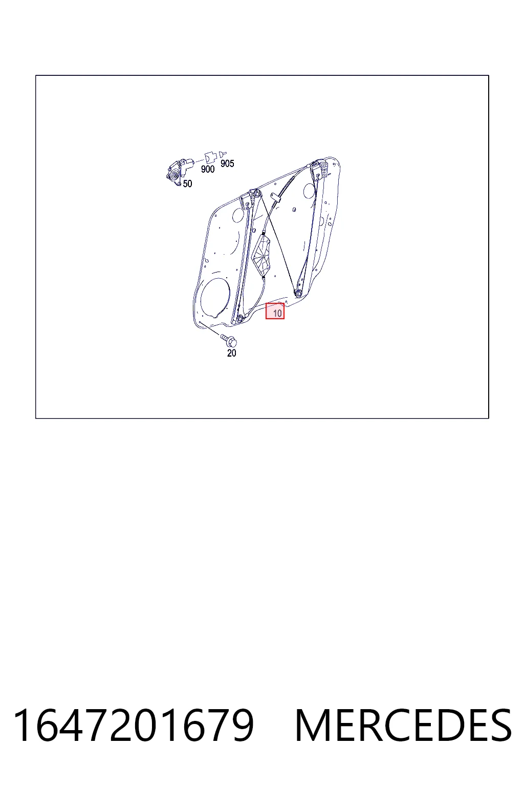 Mecanismo de elevalunas delantero derecha Mercedes GL SUV (X164) (2006 - 2012) precio, desde 81,31 EUR