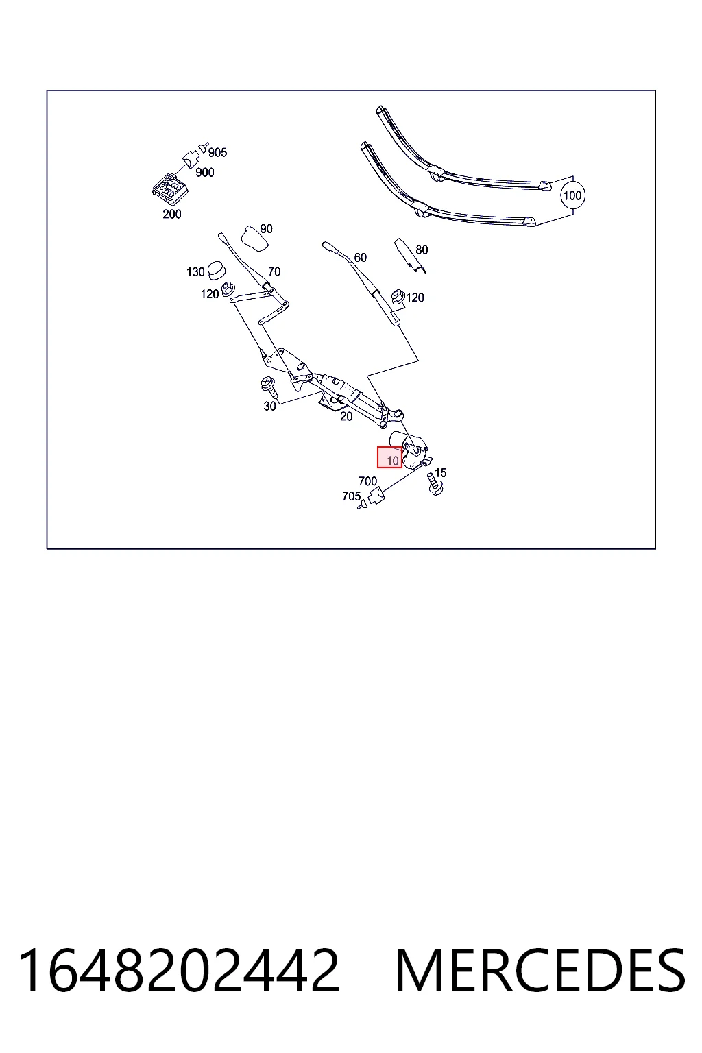Comprar Motor limpiaparabrisas Mercedes ML/GLE  W164