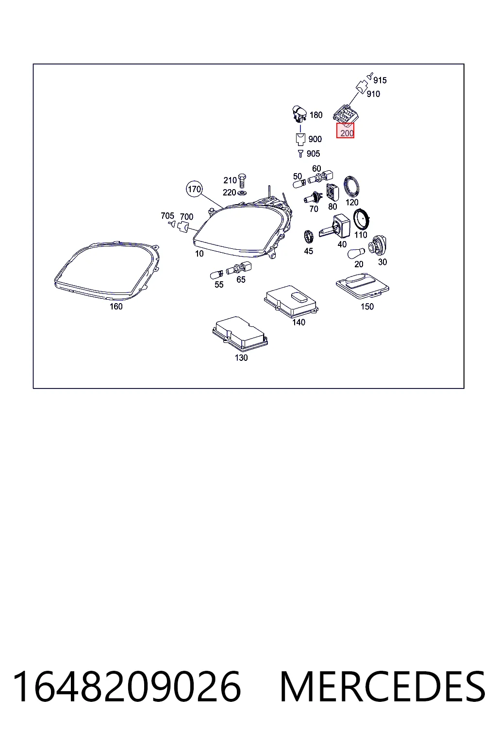 Sensor de lluvia para Mercedes ML/GLE  W164