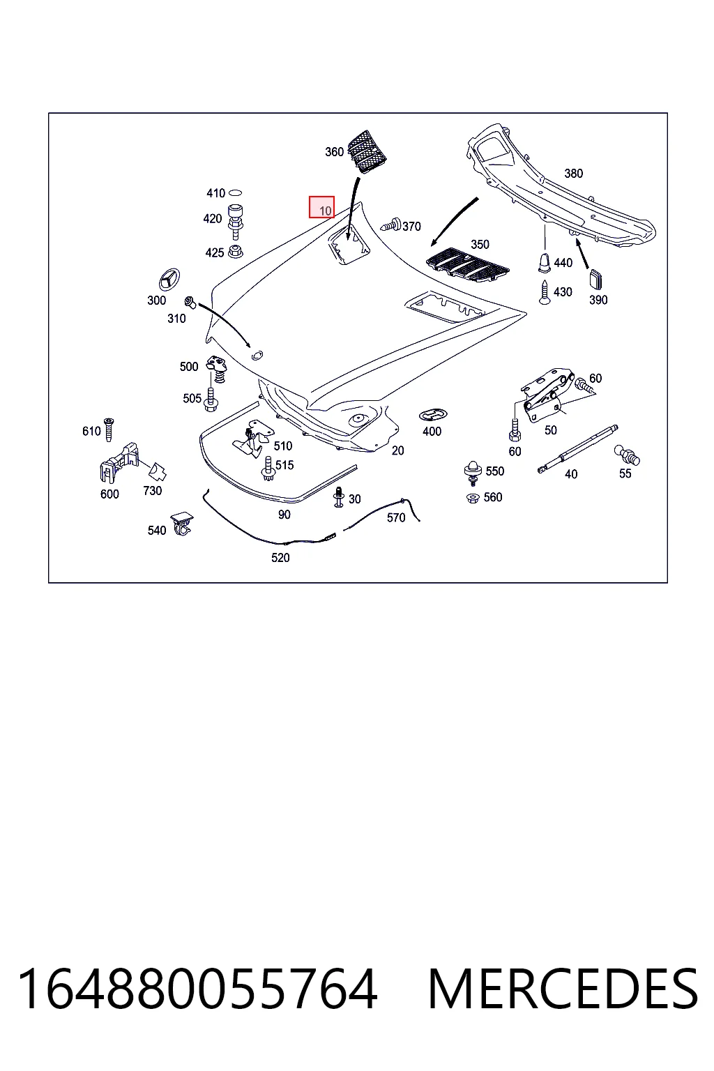 Capó del motor Mercedes ML/GLE SUV (W164) (2005 - 2011) precio, desde 585,16 EUR
