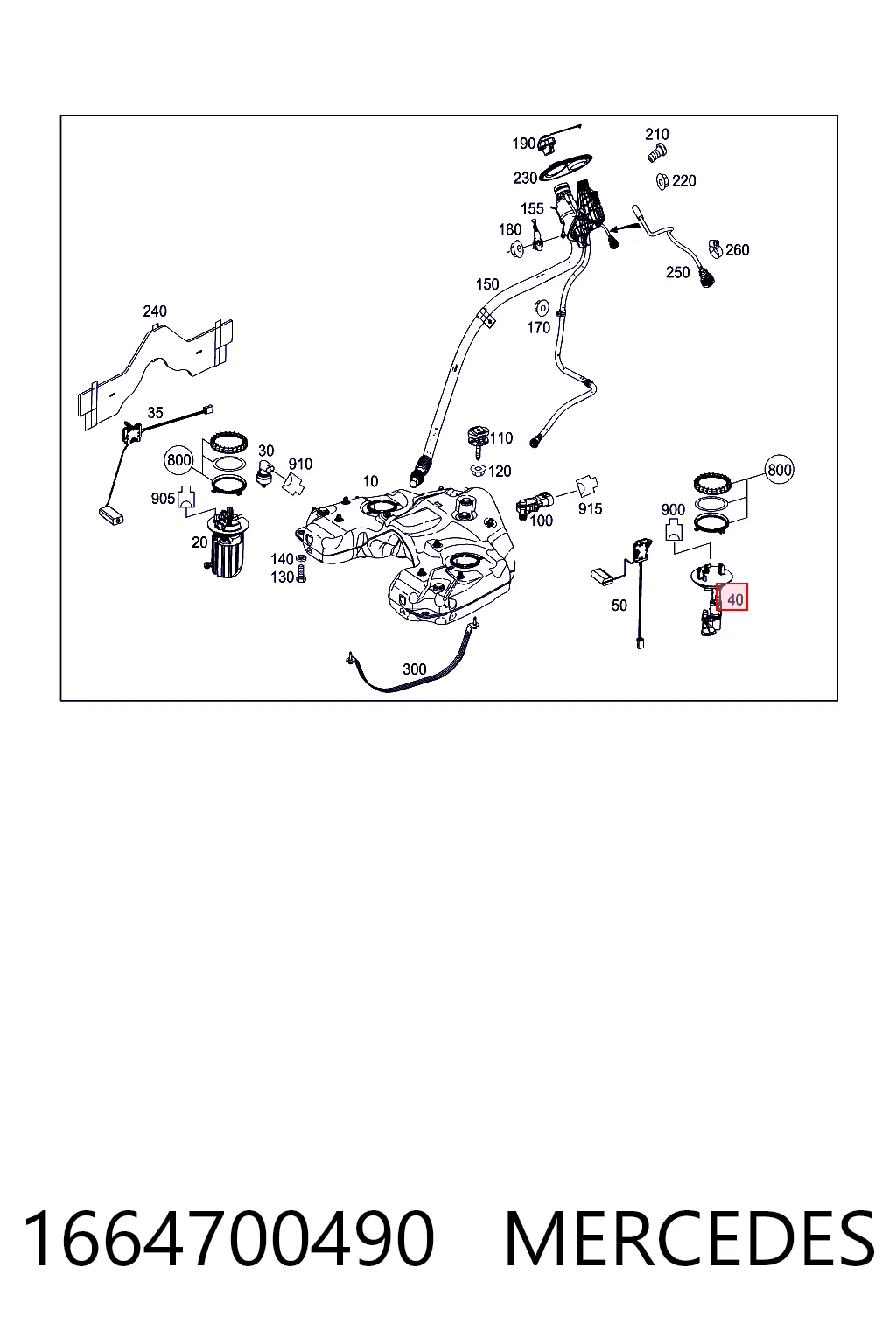 1664700490 Mercedes Filtro de gasolina