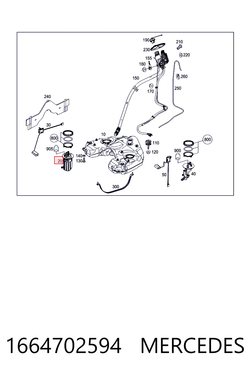 1664702594 Mercedes Módulo de alimentación de combustible