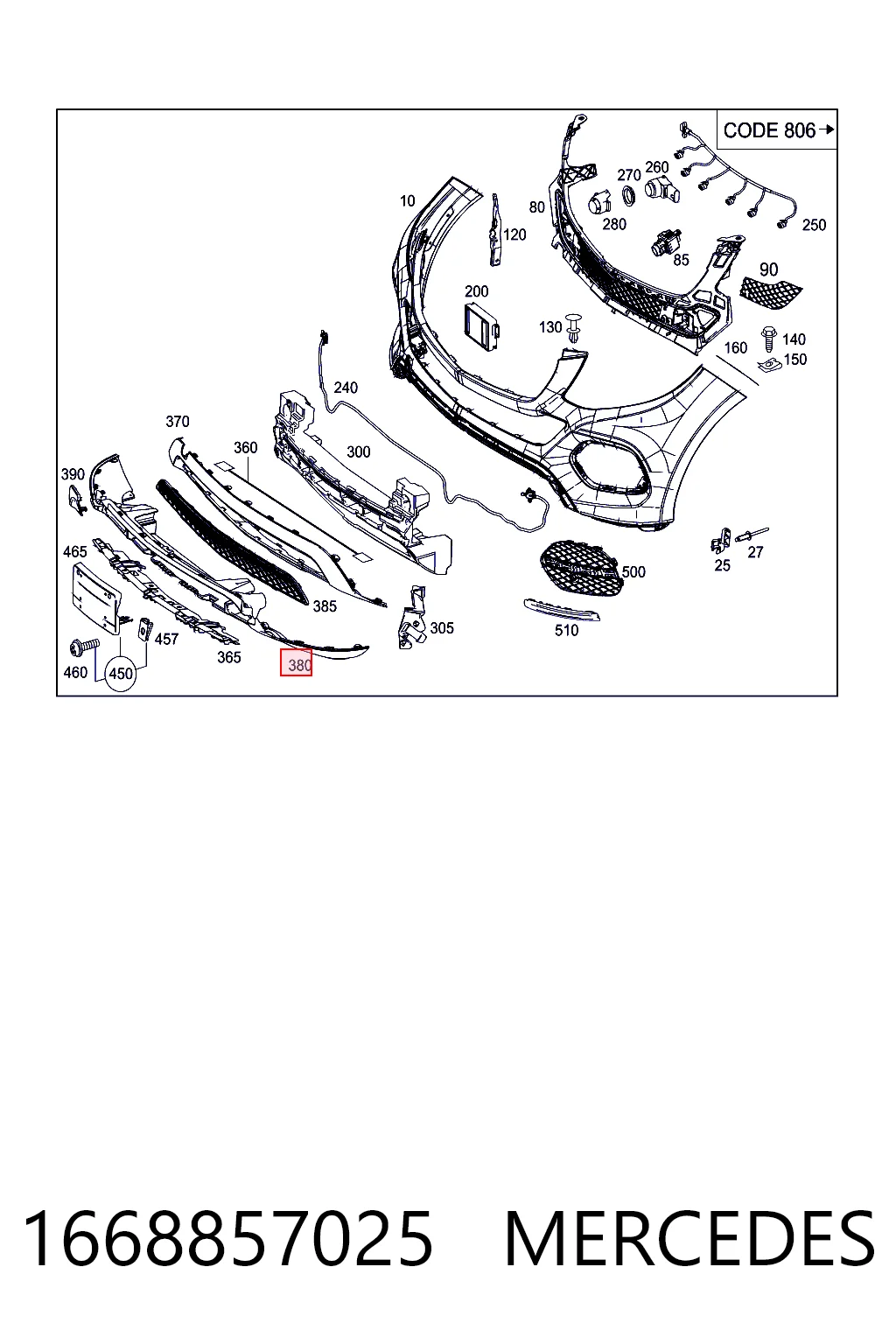 1668857025 Mercedes Spoiler delantero