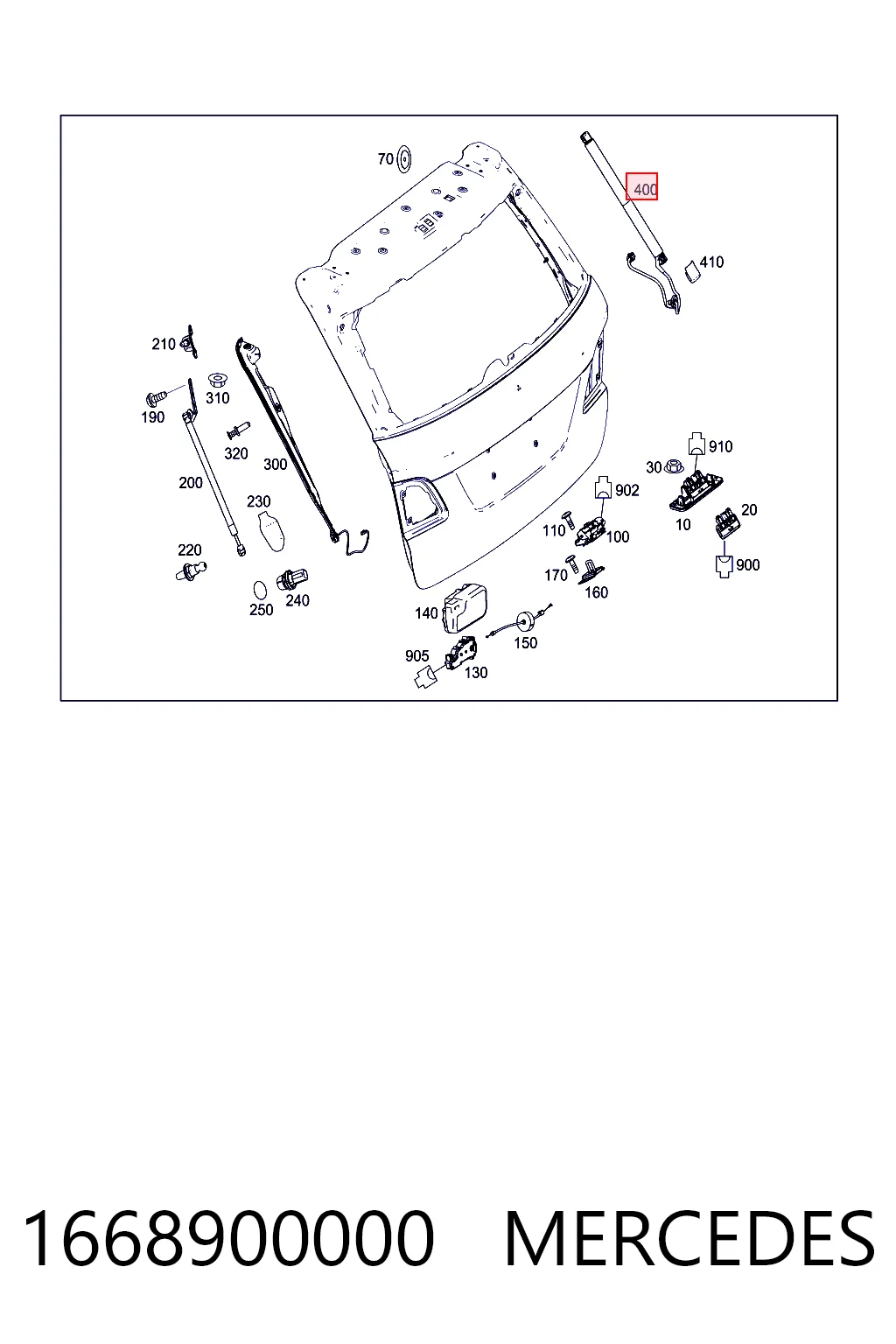 1668900000 Mercedes Amortiguador de porton