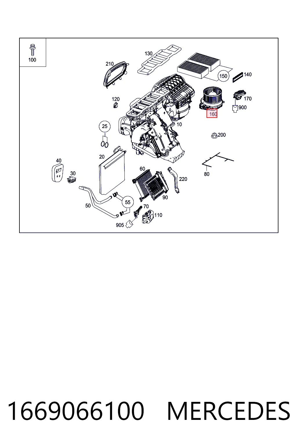 1669066100 Mercedes Ventilador de habitáculo