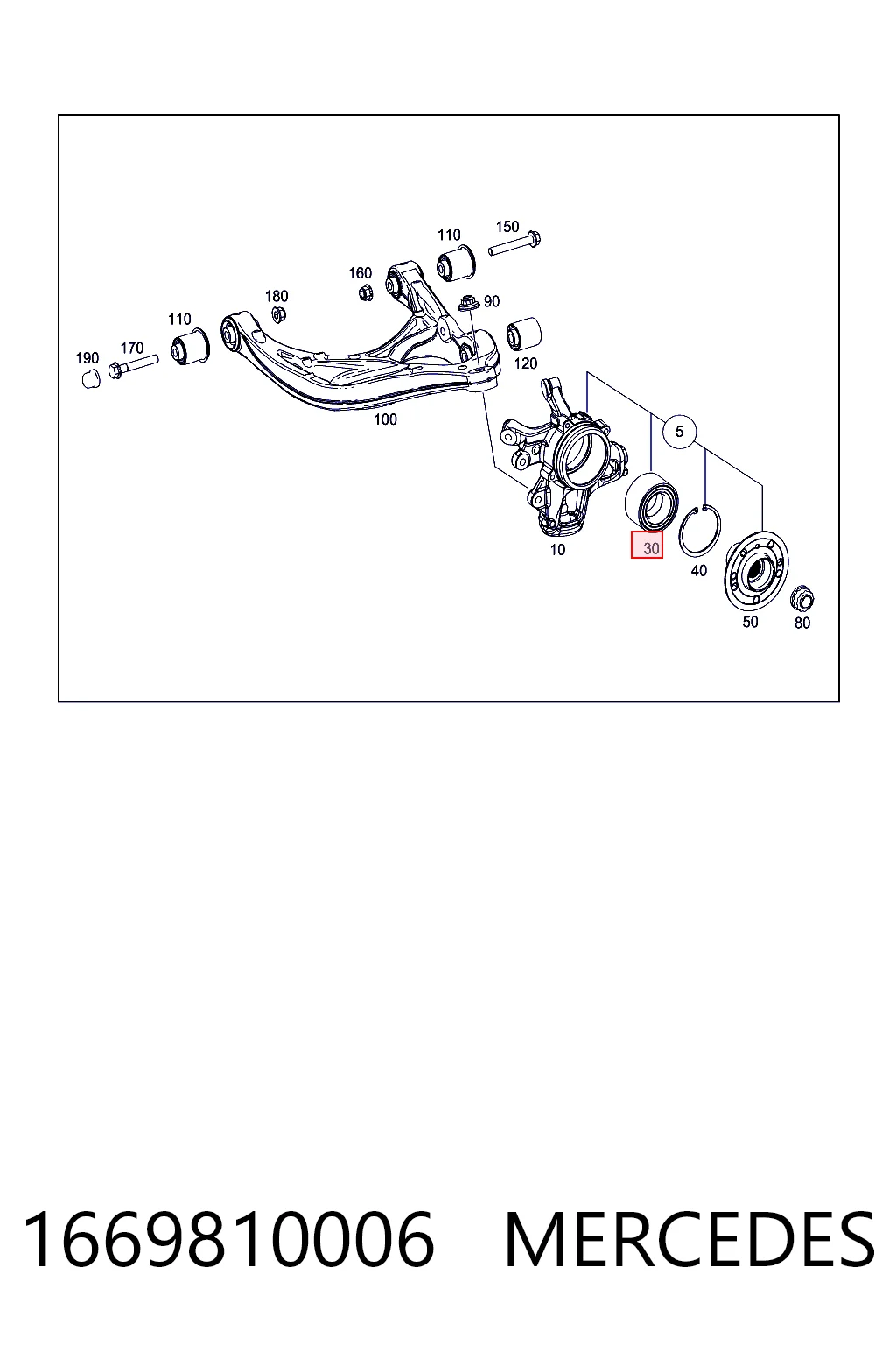 1669810006 Mercedes Rodamientos de rueda delantero
