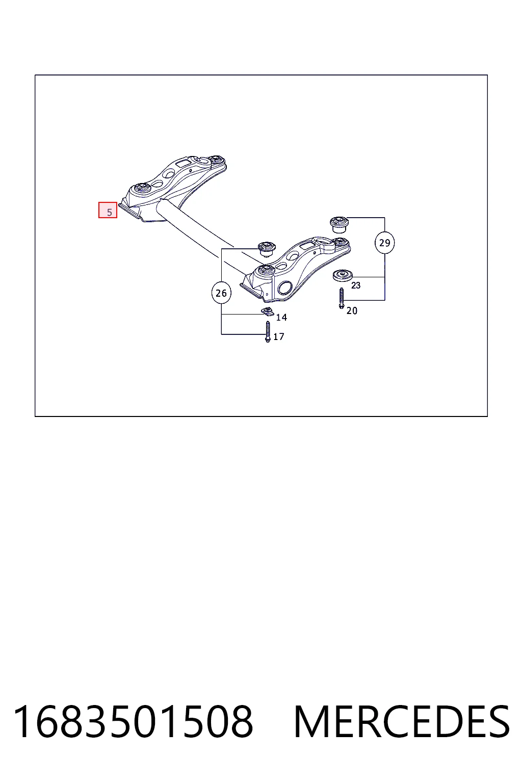 Puente trasero para Mercedes A  W168