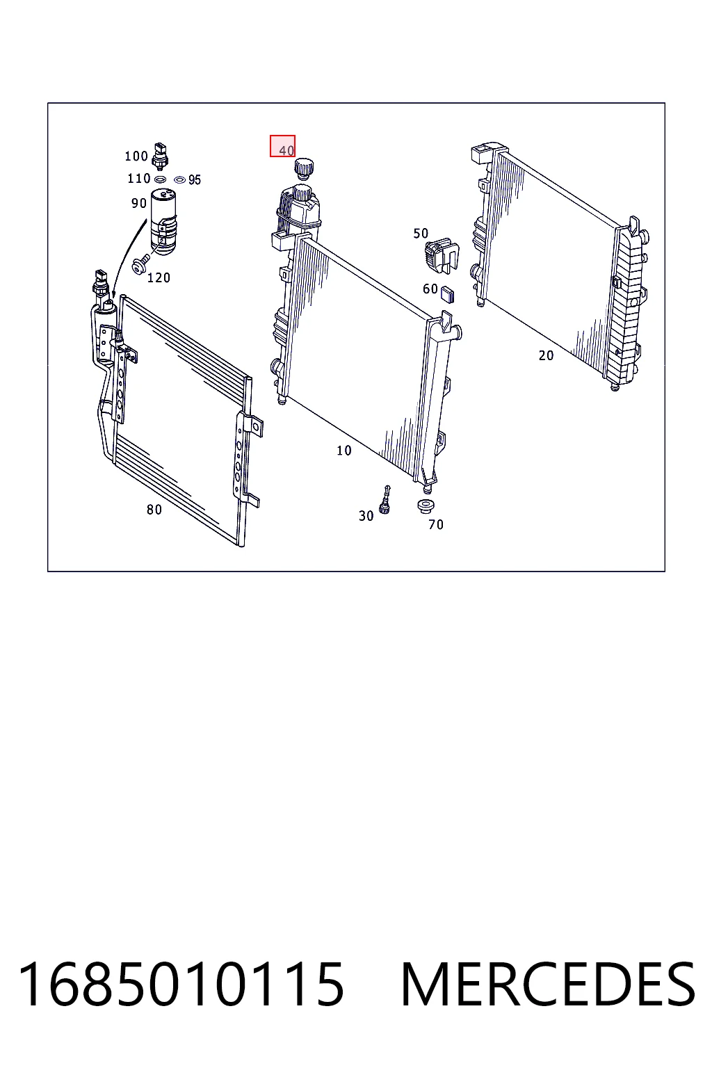 Tapón depósito de refrigerante para Mercedes A W169