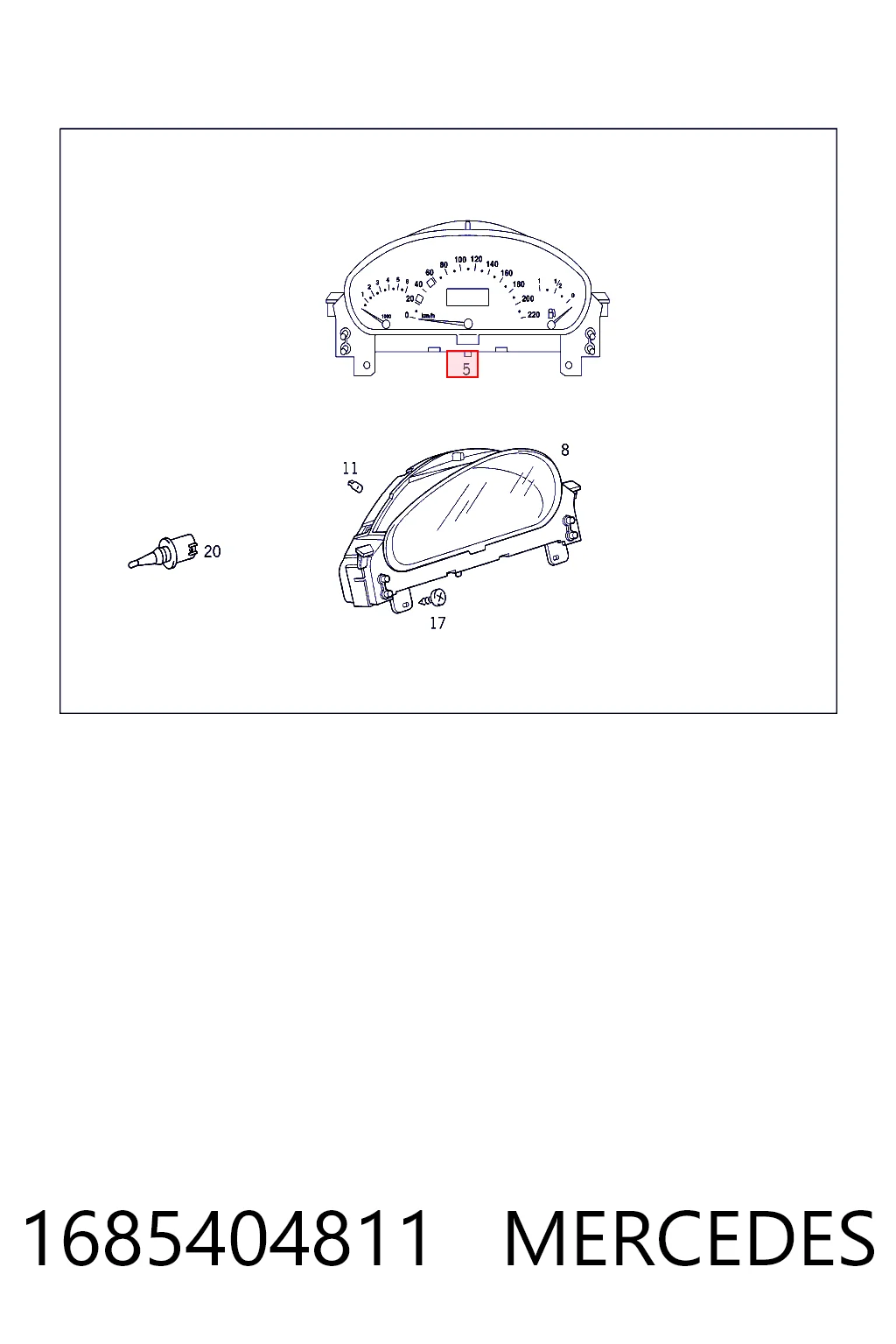 Tablero de instrumentos 1685404811 MERCEDES
