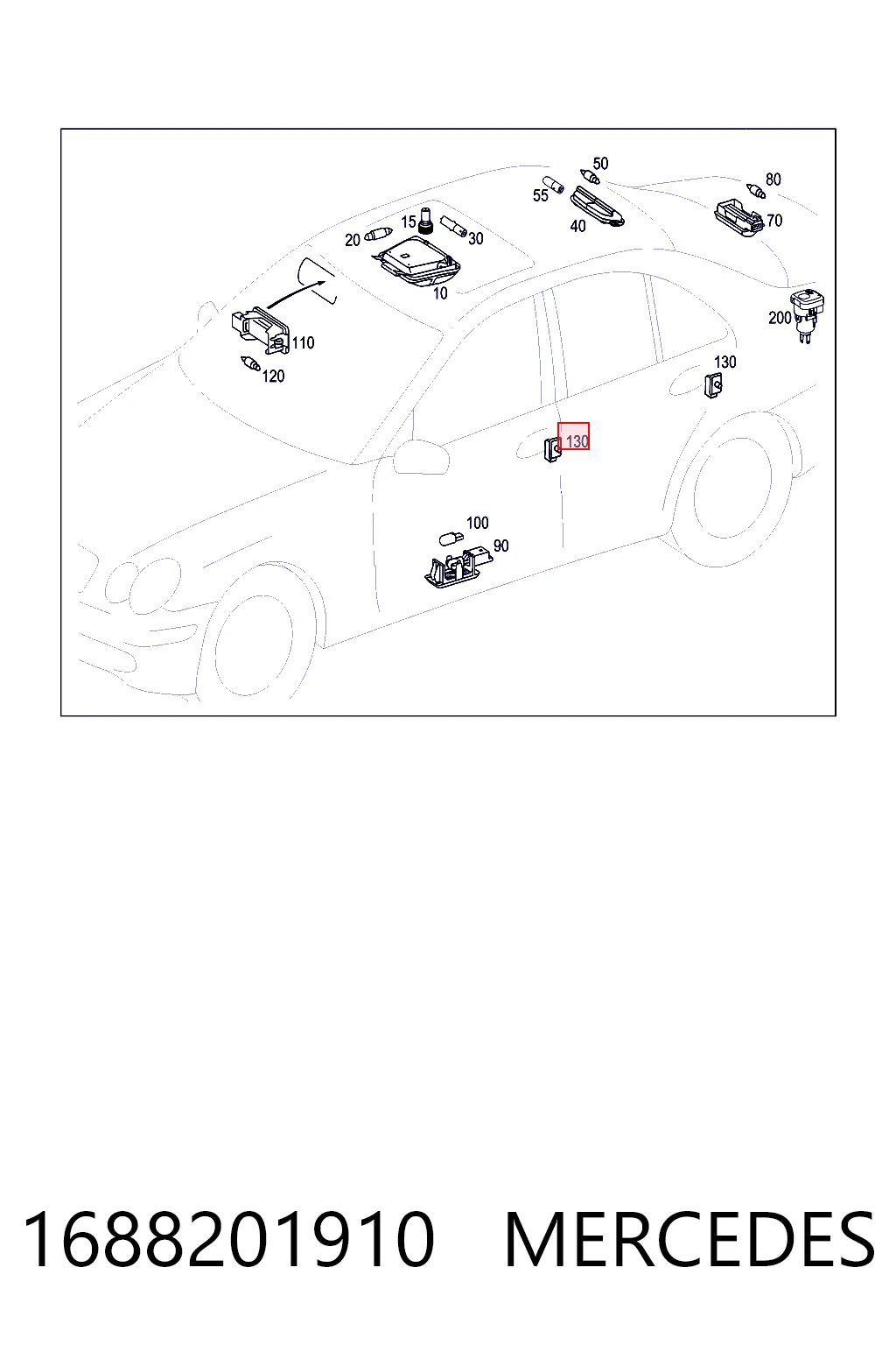 1688201910 Mercedes Interruptor de puerta