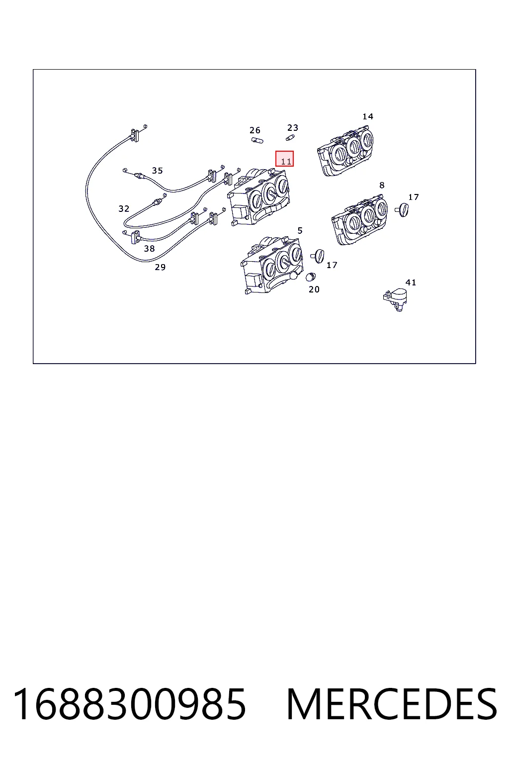 Unidad de control de la ventilación para Mercedes A  W168
