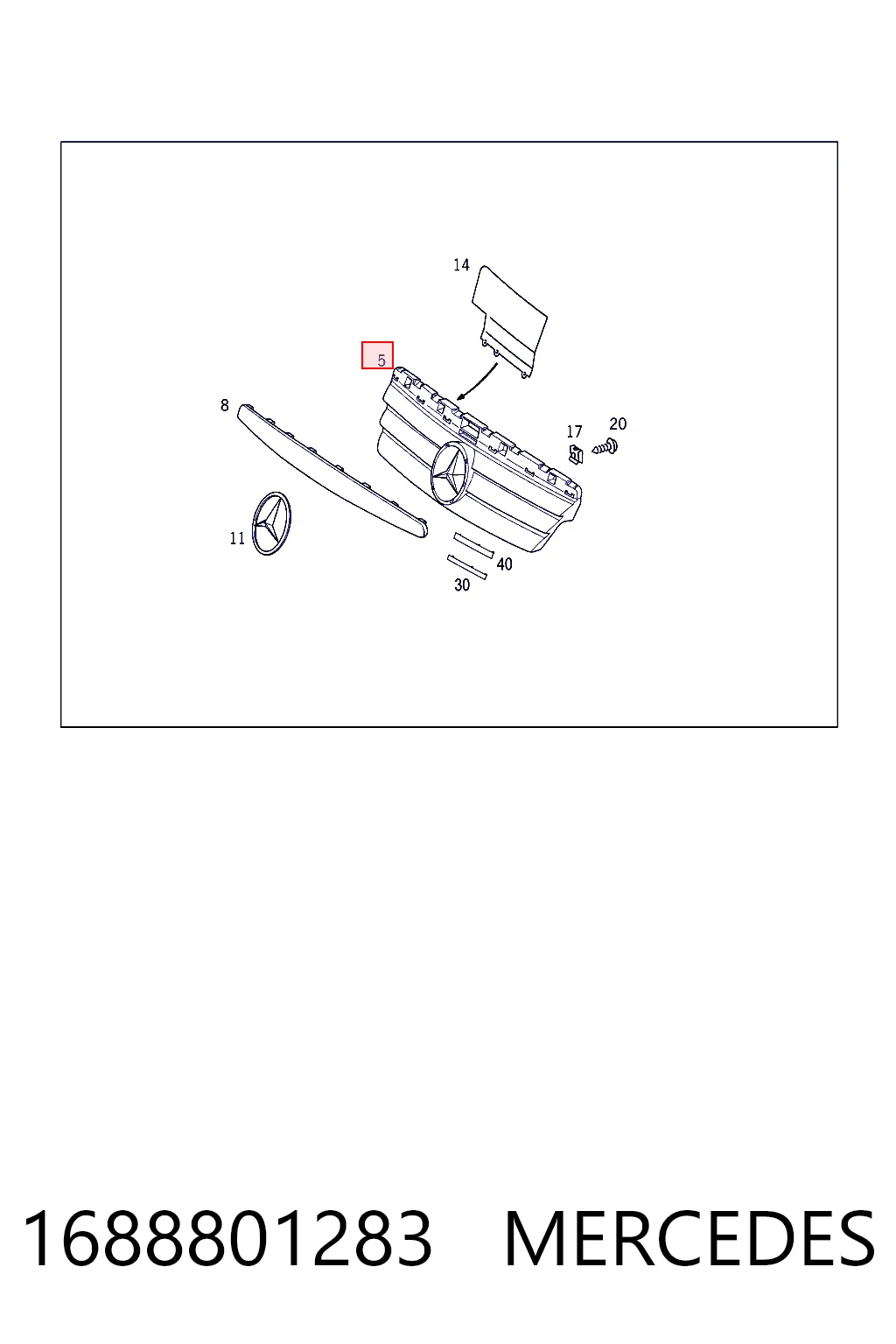 Comprar Parrilla Mercedes A  W168