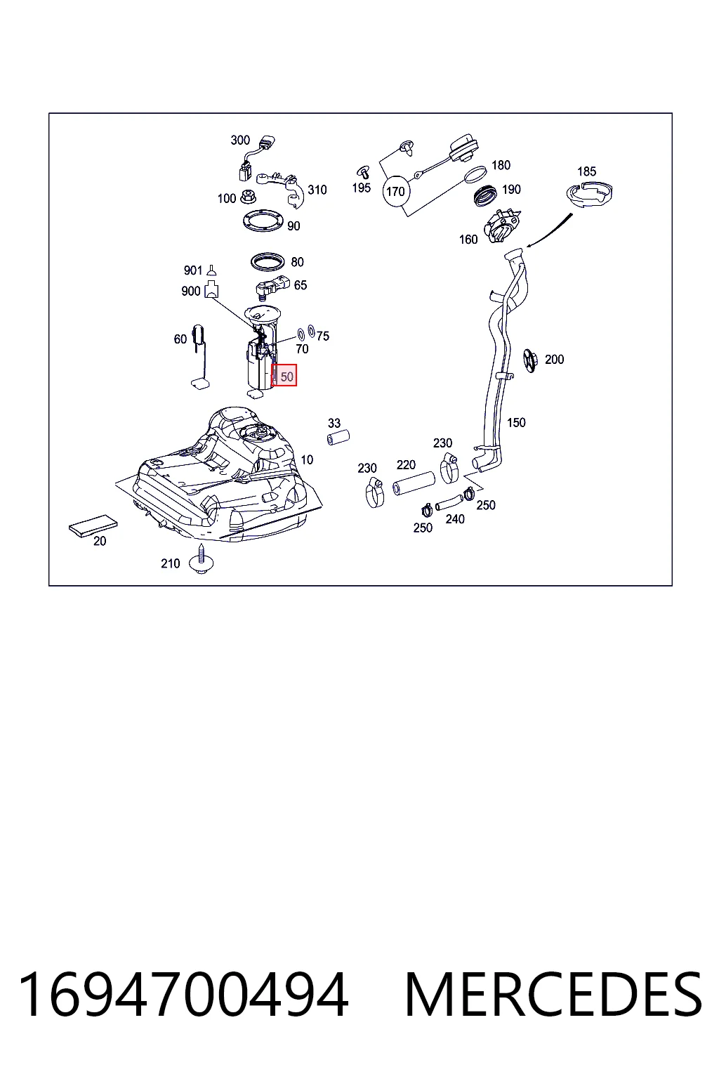 1694700494 Mercedes Módulo de alimentación de combustible