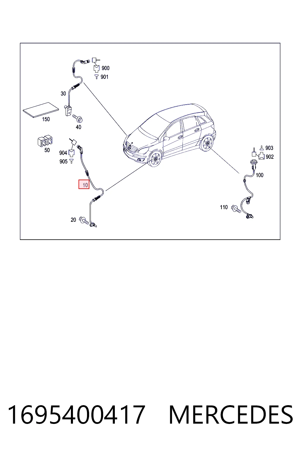 1695400417 Mercedes Sensor de rueda abs
