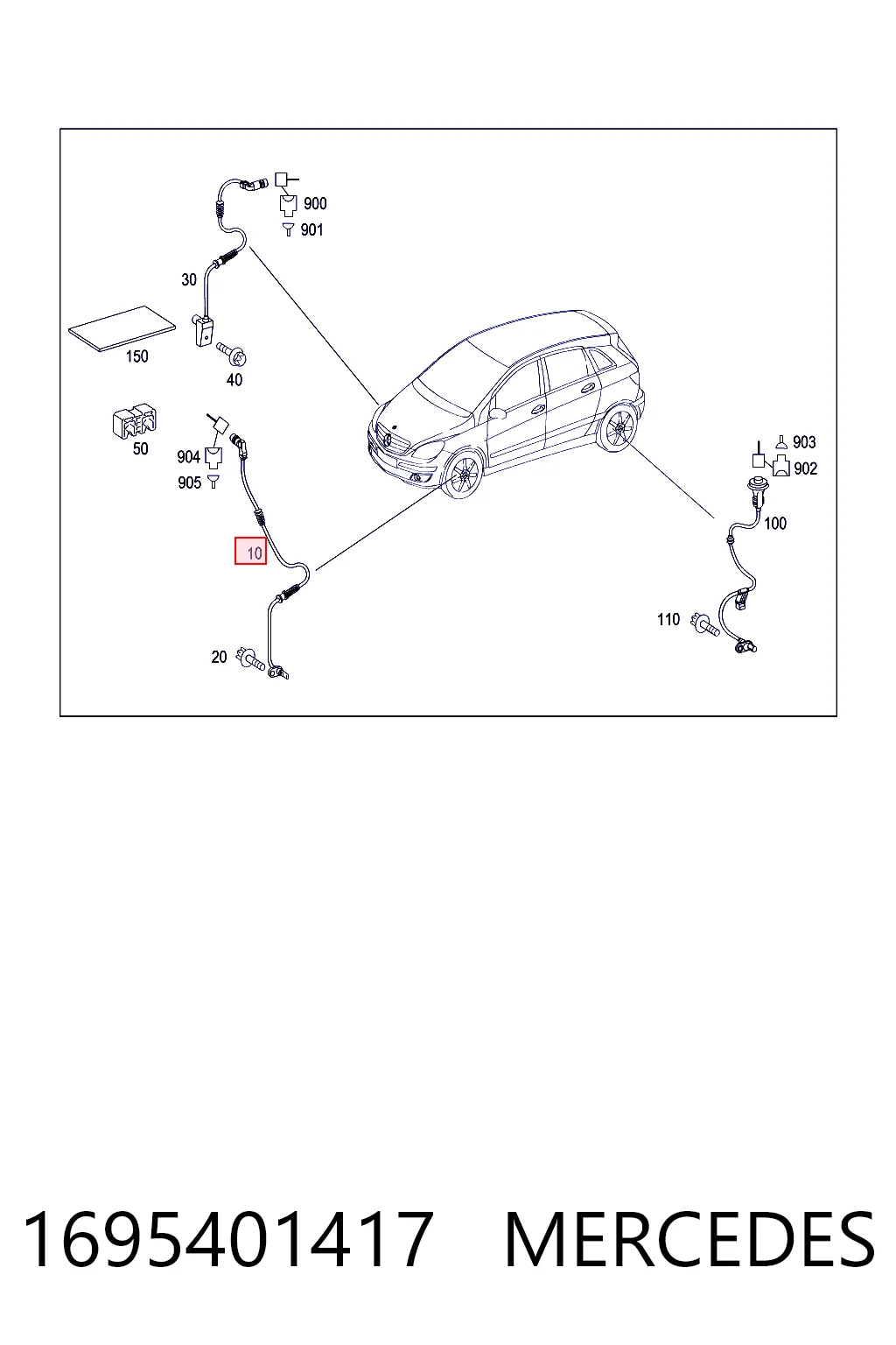 1695401417 Mercedes Sensor de rueda abs
