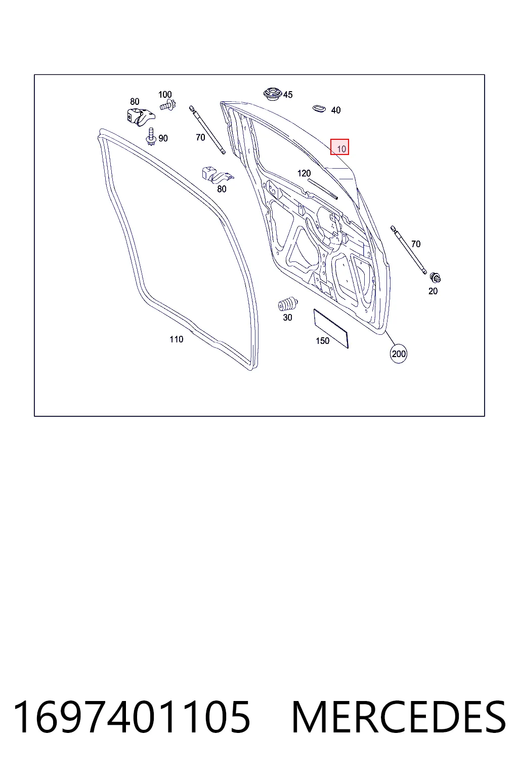Porton trasero para Mercedes A  W169