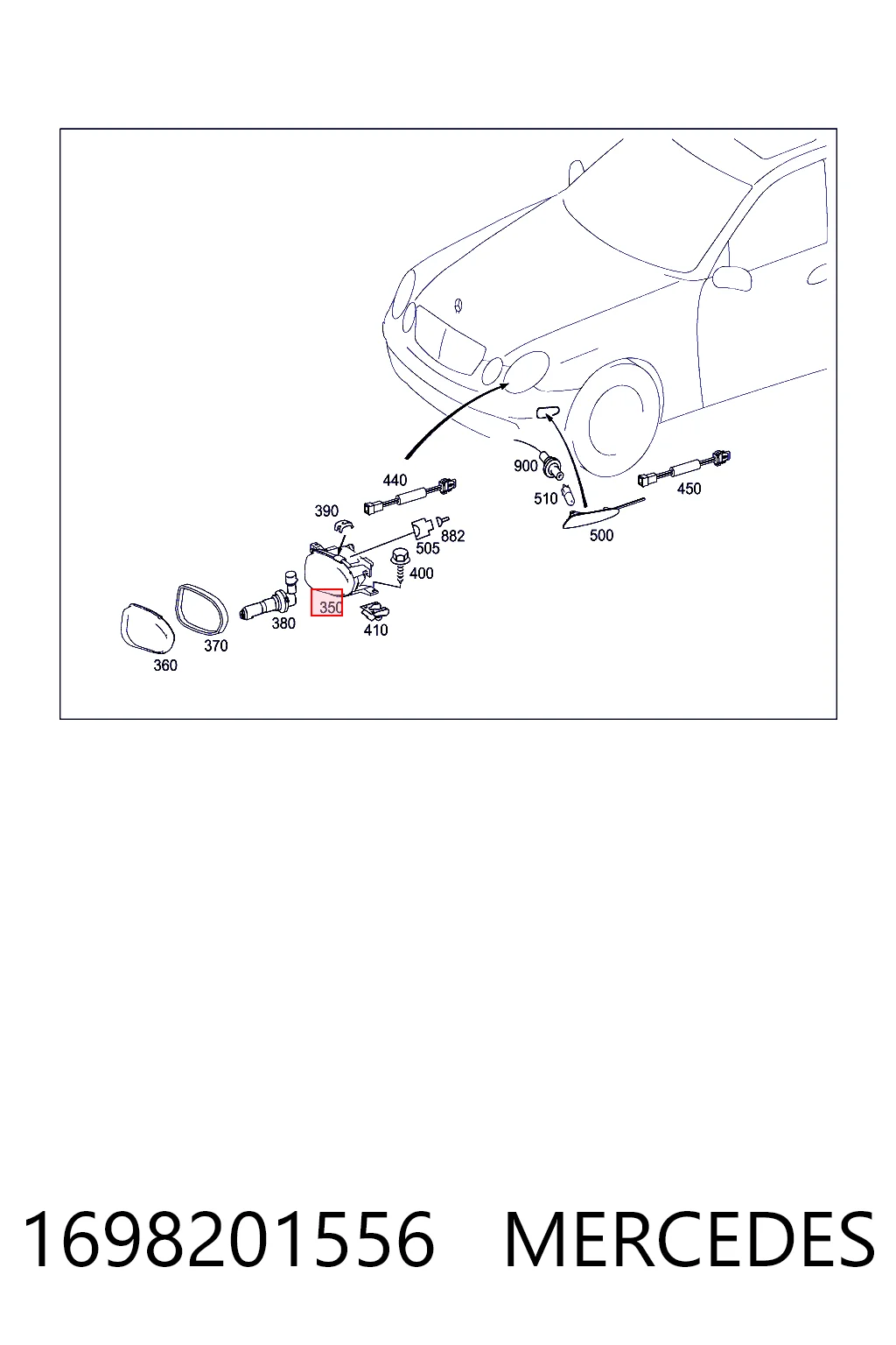 1698201556 Mercedes Luces antiniebla  izquierdo