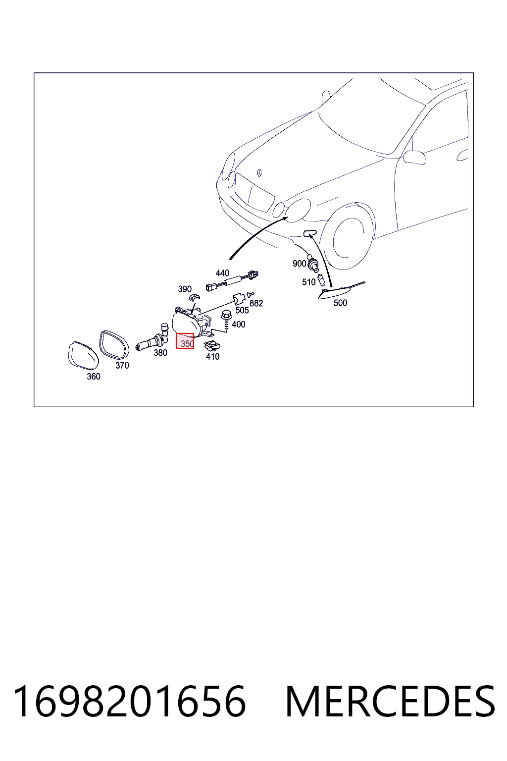 1698201656 Mercedes Faro antiniebla derecho