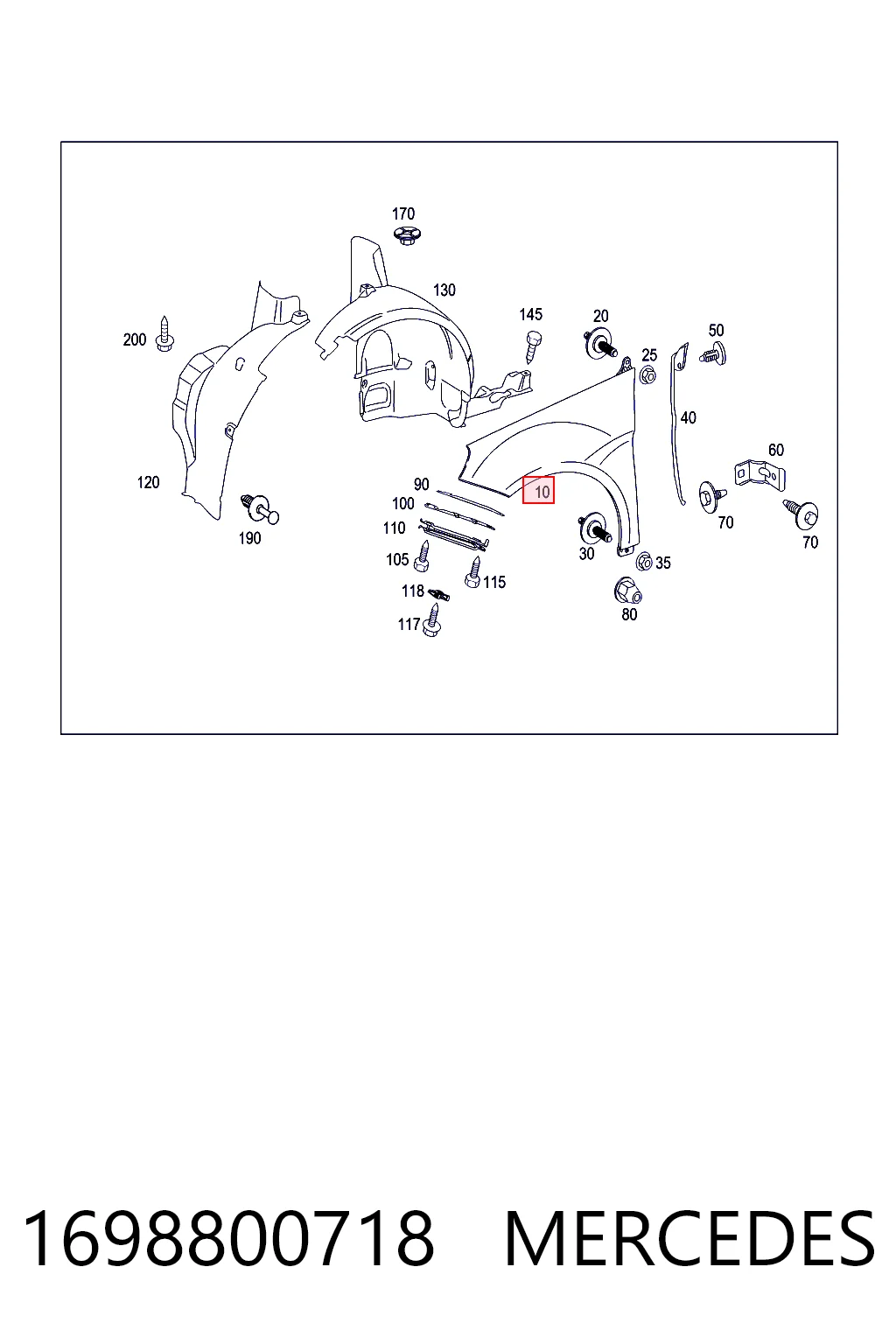 Comprar Aleta delantera izquierda Mercedes B  W245