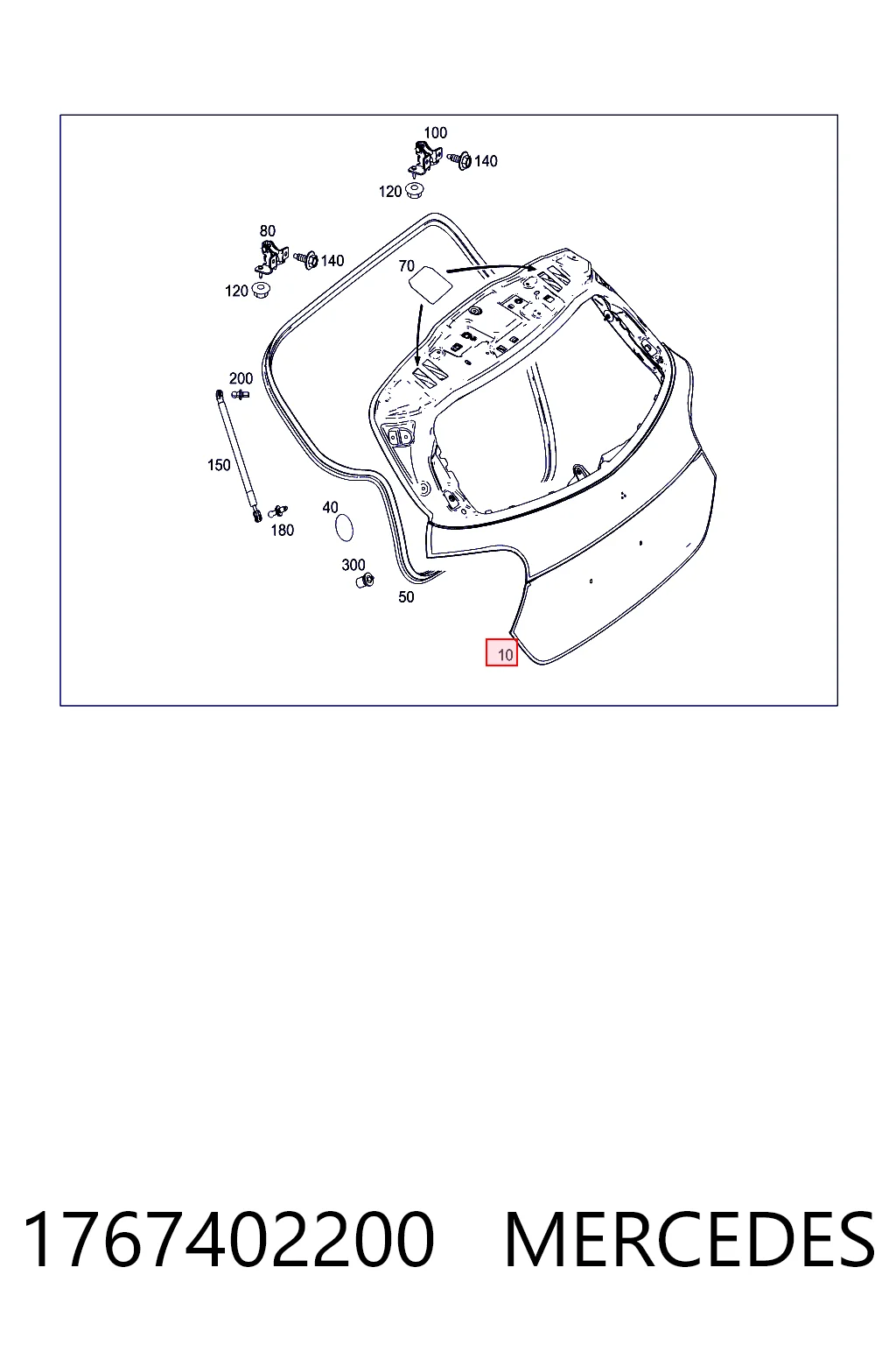 Porton trasero para Mercedes A  W176
