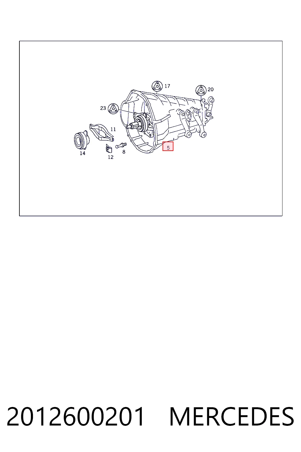 Transimisión manual para Mercedes E  C124