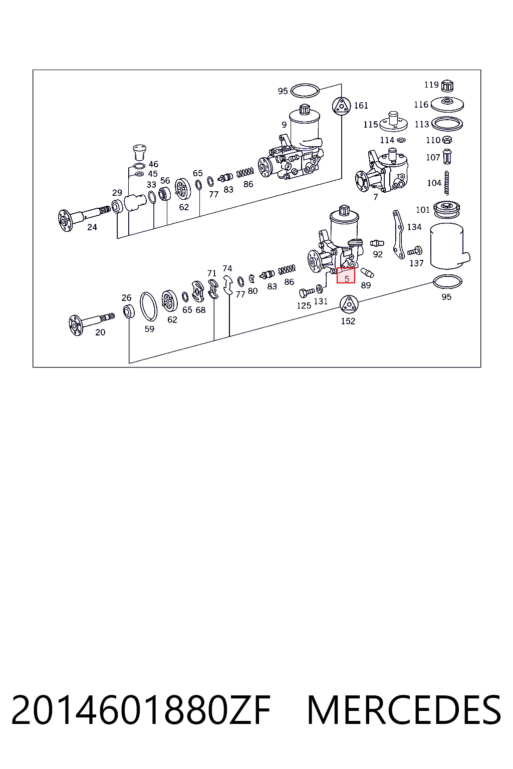 Bomba de dirección asistida 2014601880ZF MERCEDES
