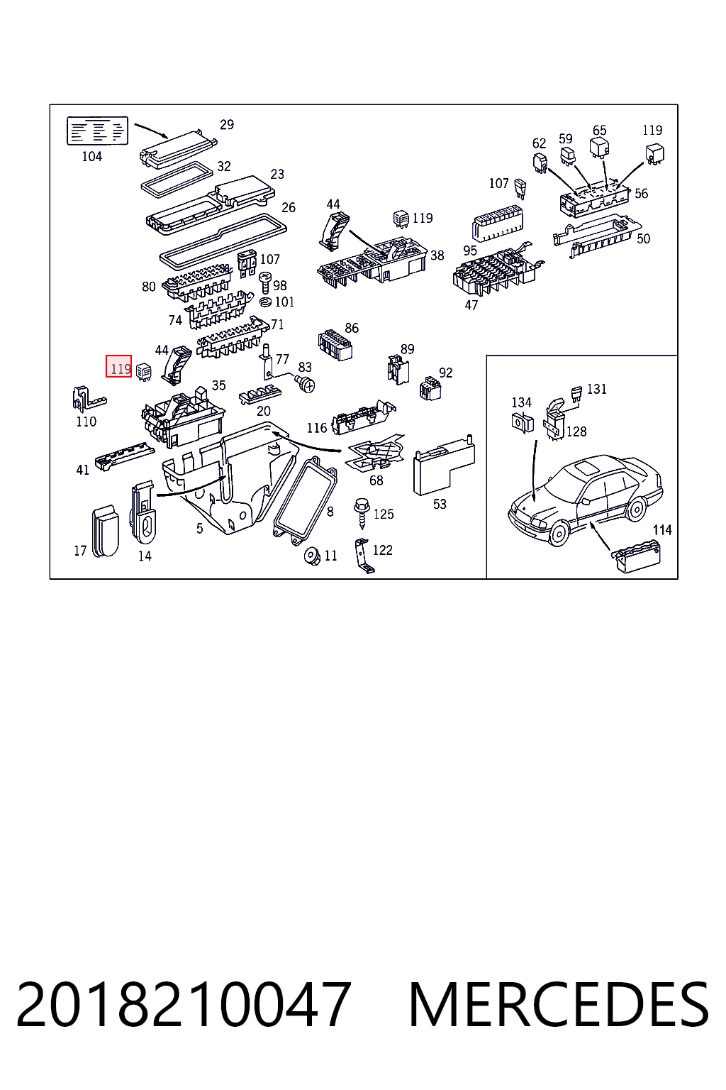 2018210047 Mercedes Intermitente de espejo