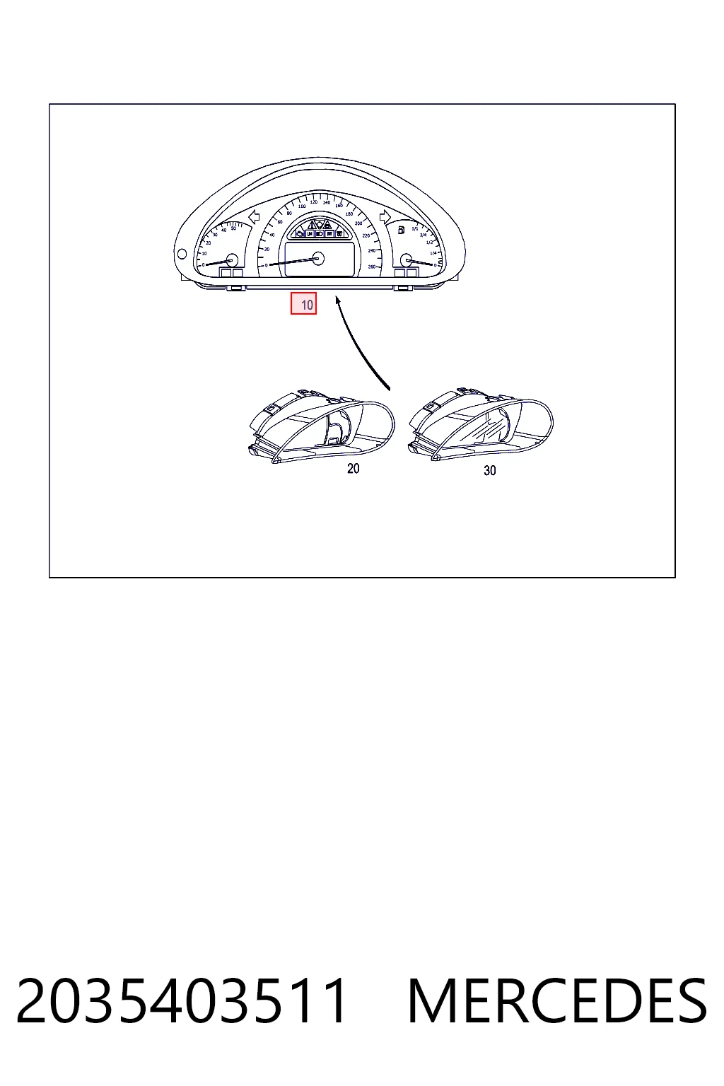 2035403511 Mercedes Tablero de instrumentos