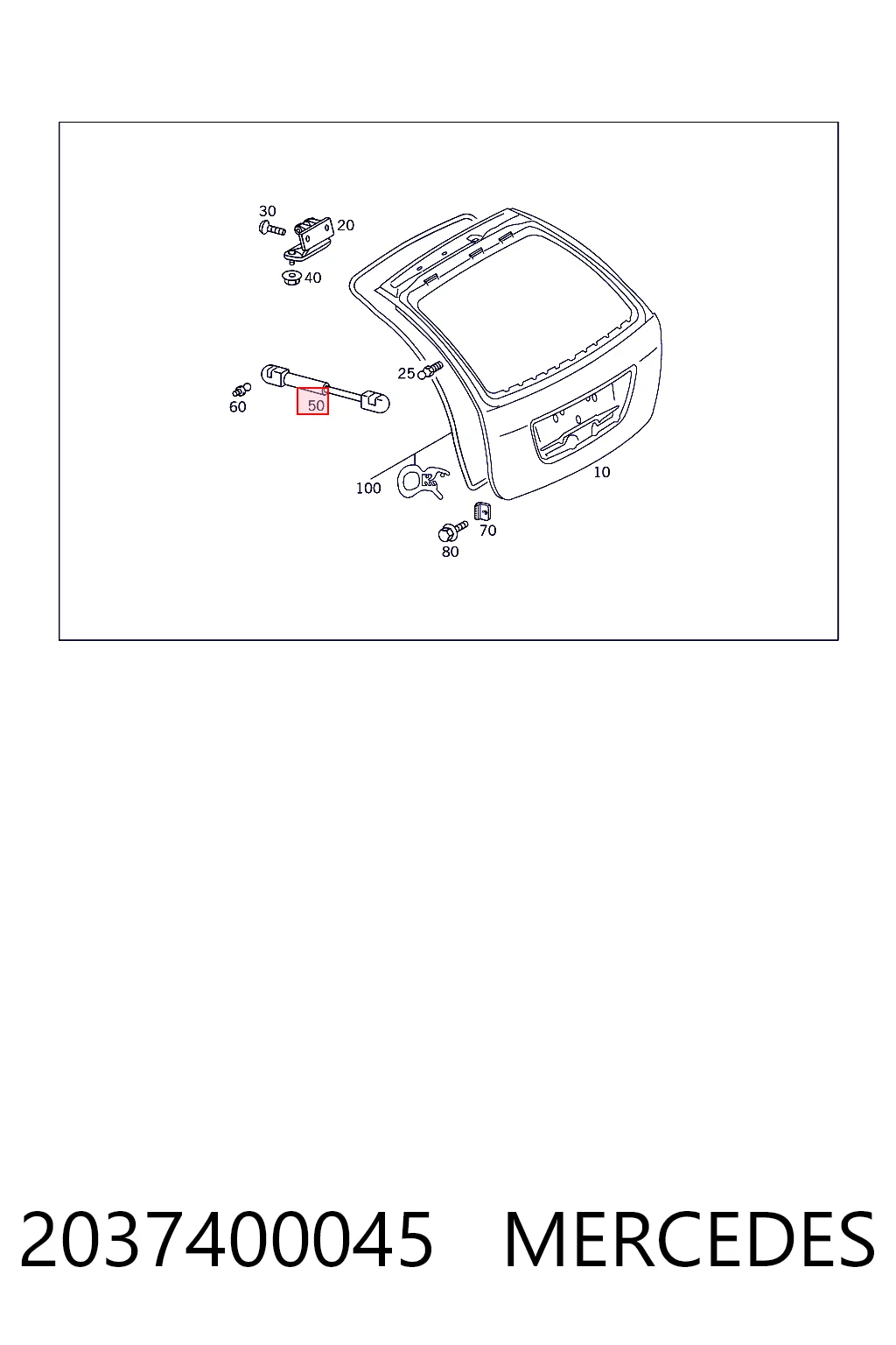 2037400045 Mercedes Amortiguador de porton
