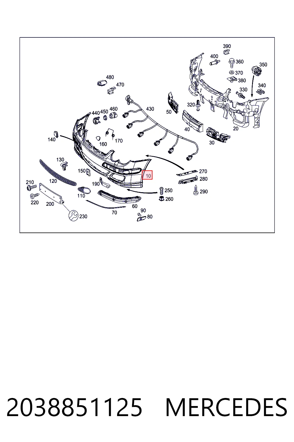 Comprar Paragolpes Mercedes C  CL203