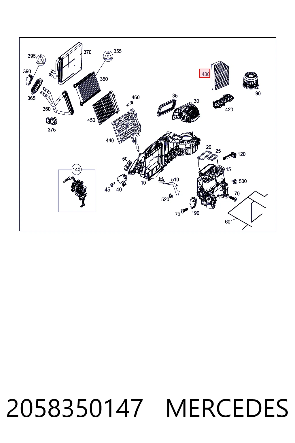 2058350147 Mercedes Filtro antipolen