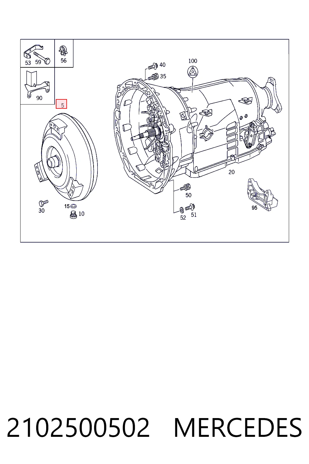 Convertidor de par 2102500502 MERCEDES
