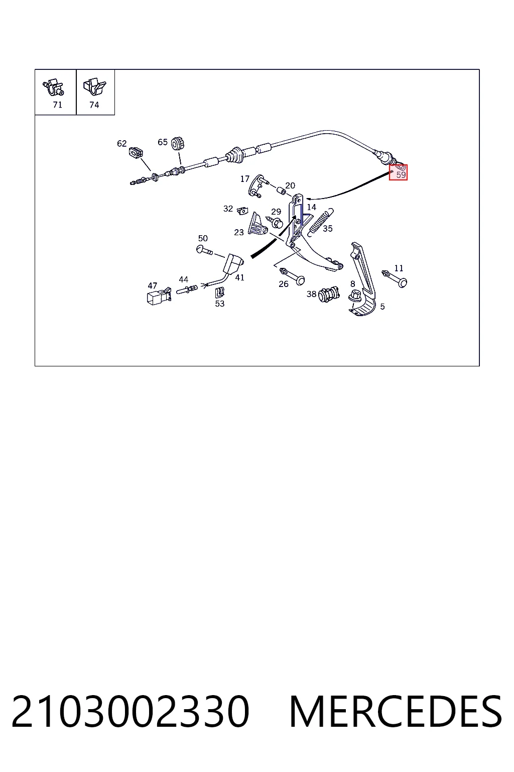 Cable del acelerador para Mercedes E  W210
