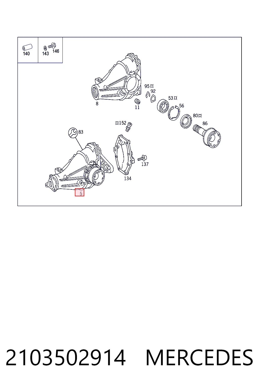 Grupo trasero para Mercedes C  S202