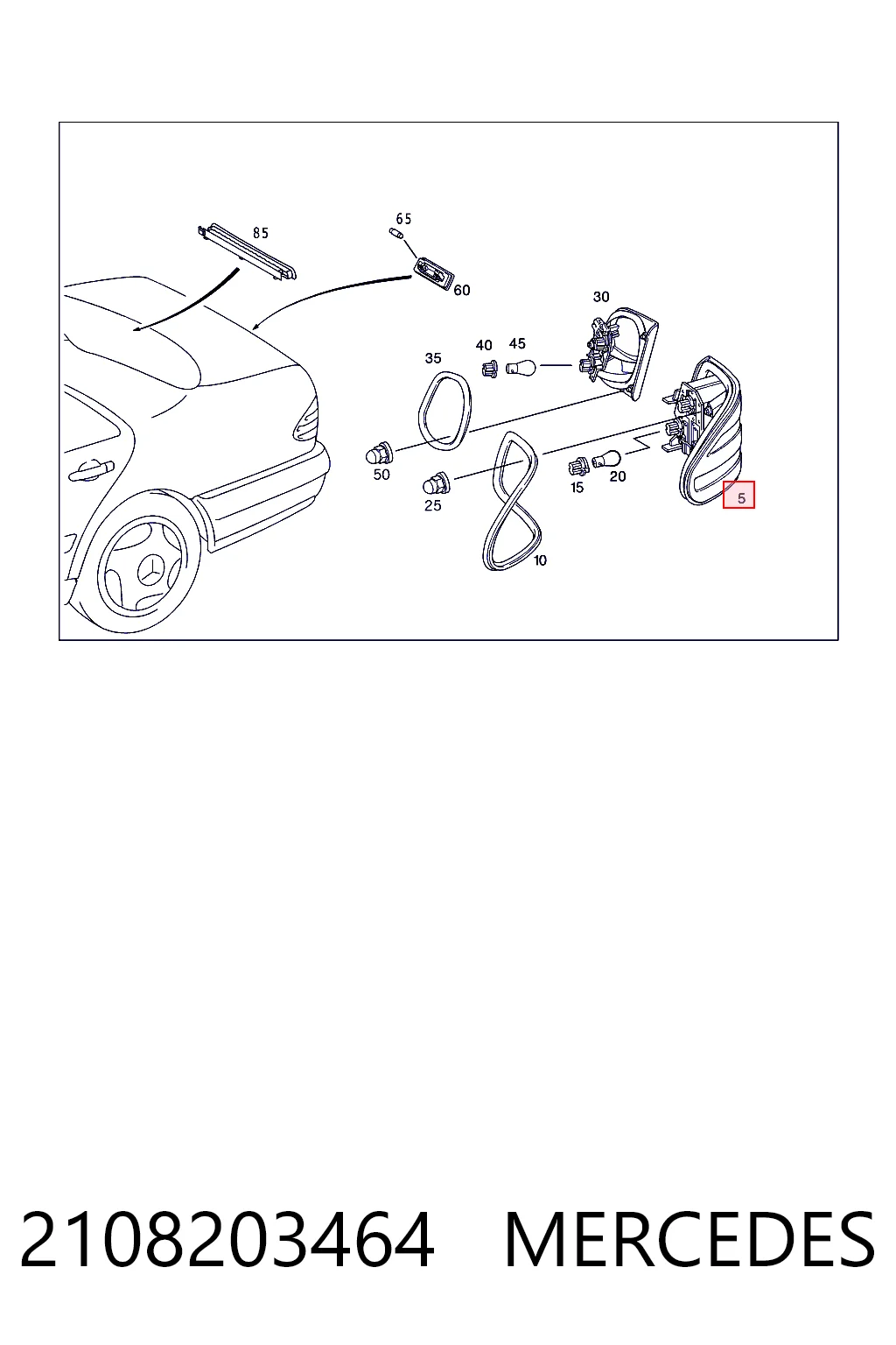 Piloto trasero exterior derecho LLF571 Magneti Marelli